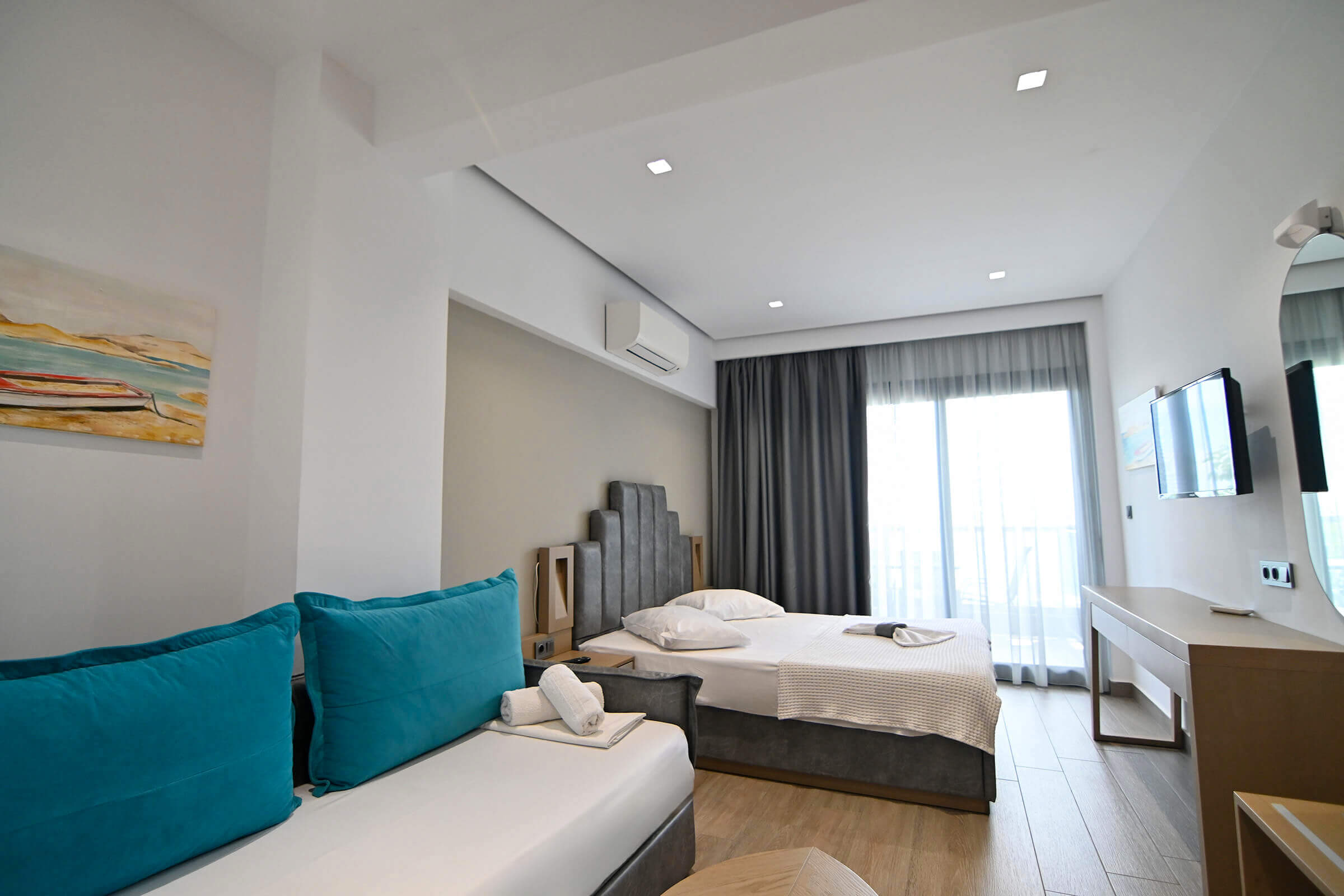 Junior Suite with Sea View | Amalia Rooms Sea View | Nea Vrasna