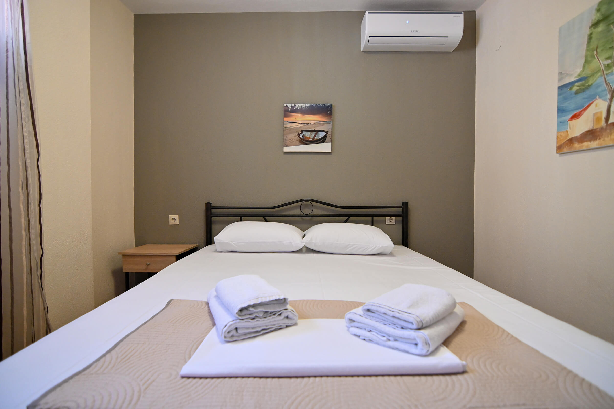 Amalia Lux Villas | Bedroom on the basement | Nea Vrasna | Private Villa for up to 8 persons with Sea View, Garden & Barbecue