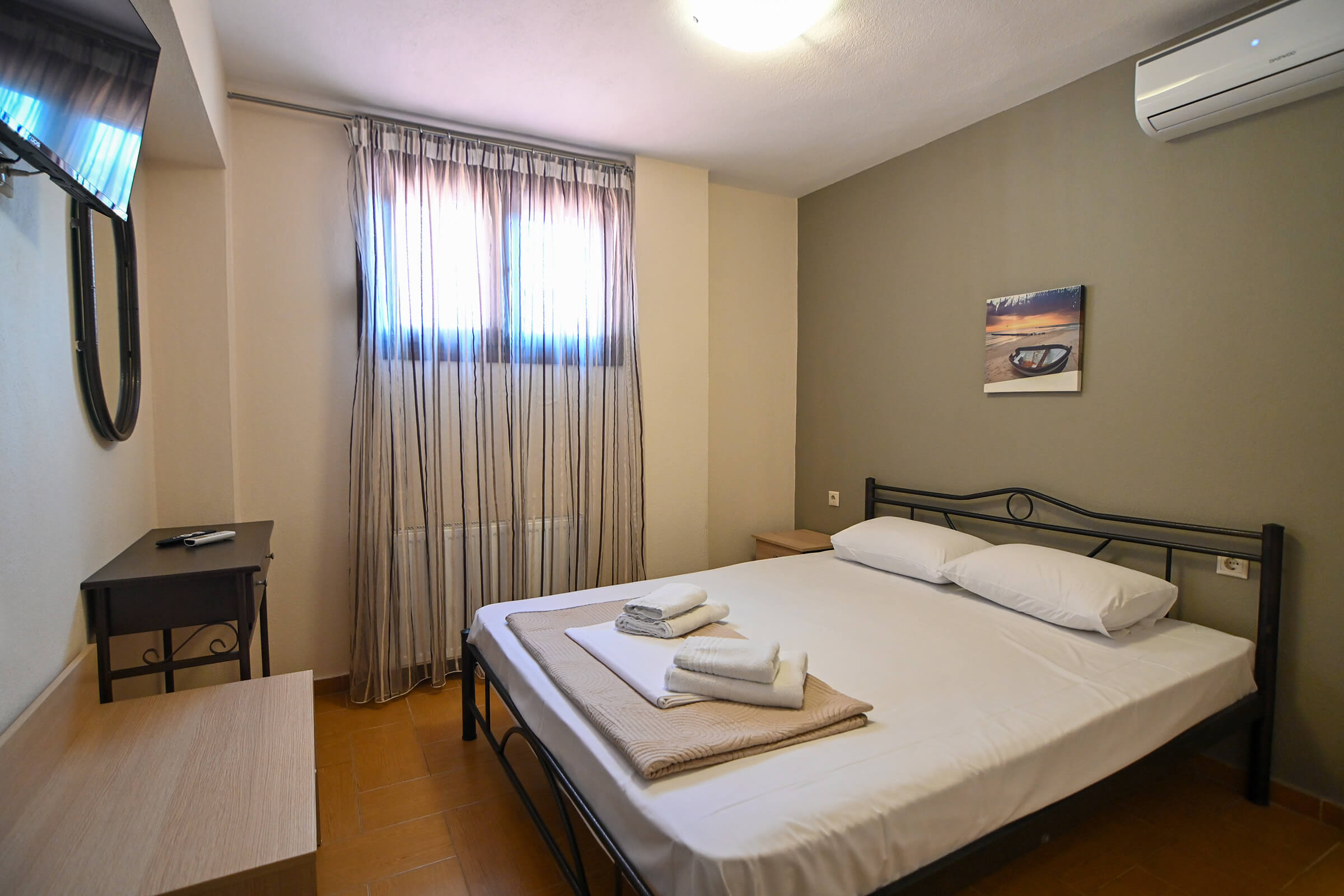 Amalia Lux Villas | Bedroom on the basement | Nea Vrasna | Private Villa for up to 8 persons with Sea View, Garden & Barbecue
