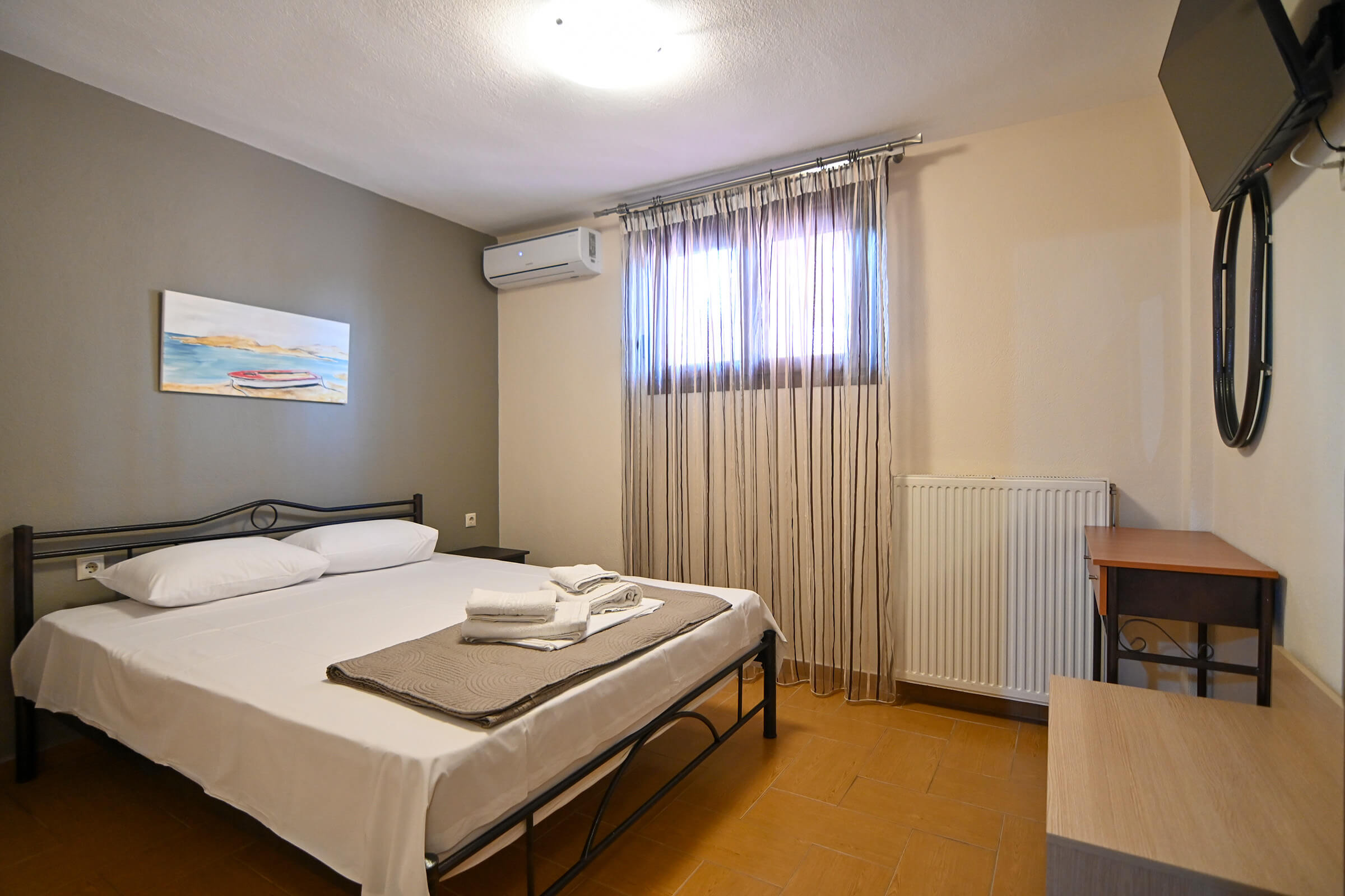 Amalia Lux Villas | Bedroom on the basement | Nea Vrasna | Private Villa for up to 8 persons with Sea View, Garden & Barbecue