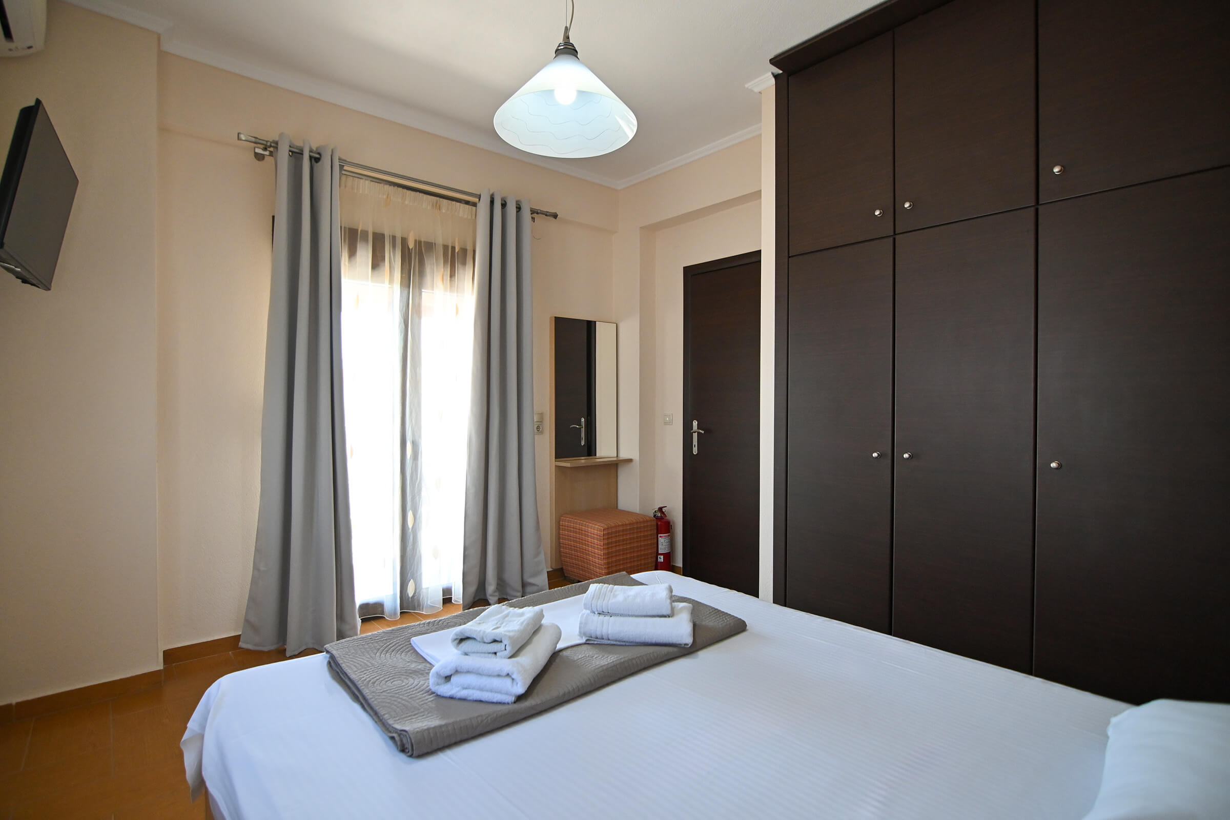 Amalia Lux Villas | Bedroom on the second floor | Nea Vrasna | Private Villa for up to 8 persons with Sea View, Garden & Barbecue
