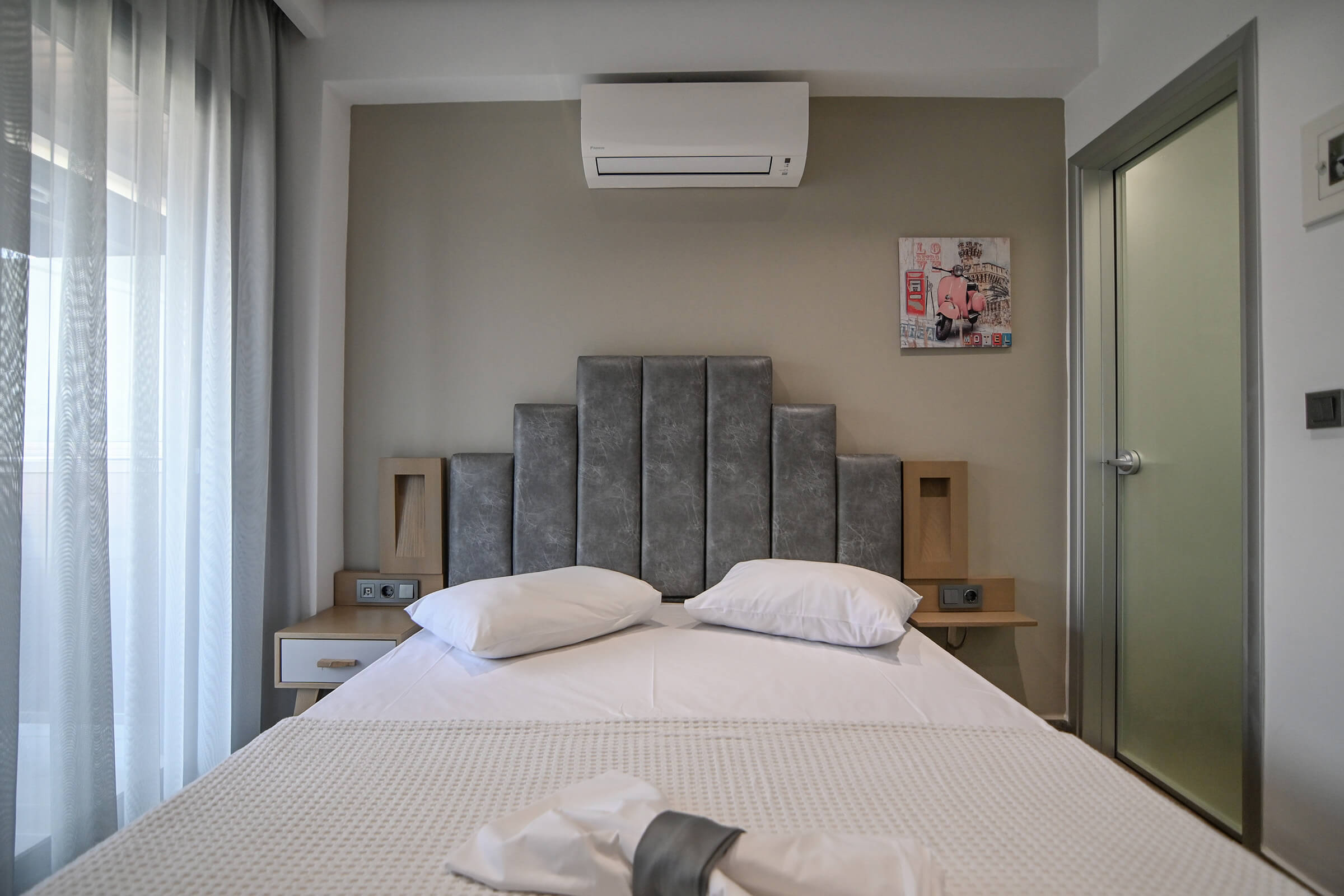 Double Room with Mountain View | Amalia Rooms Sea View | Nea Vrasna