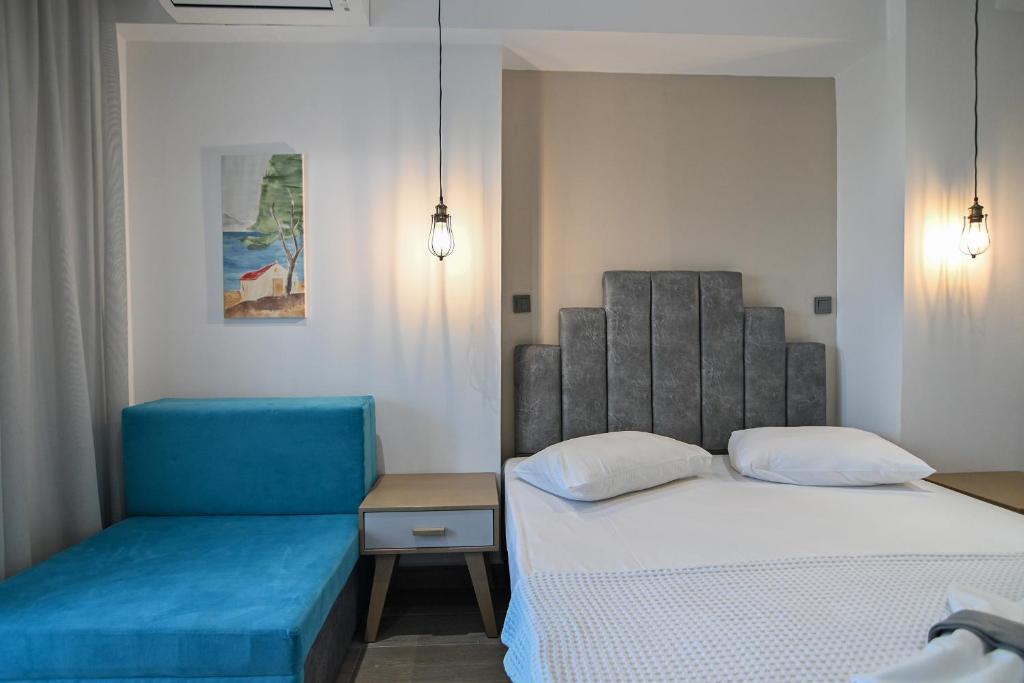 Double Room with Mountain View | Amalia Rooms Sea View | Nea Vrasna