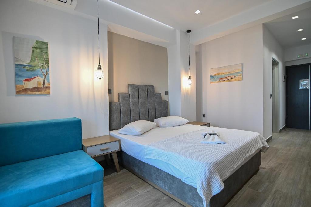 Double Room with Mountain View | Amalia Rooms Sea View | Nea Vrasna