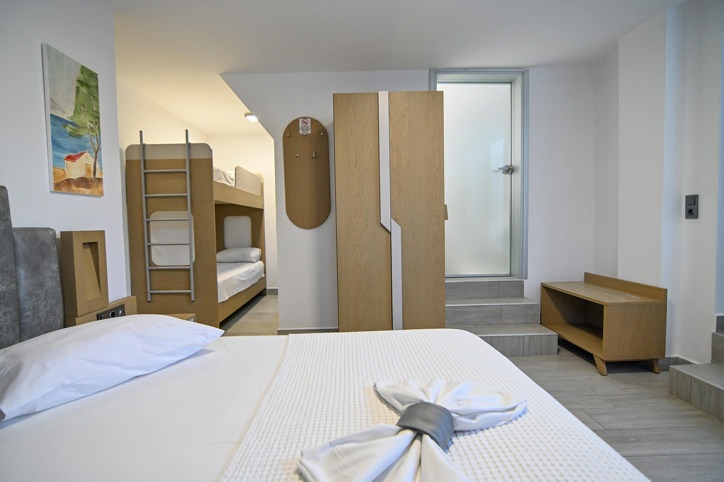 Economy Quadruble Room | Amalia Rooms Sea View | Nea Vrasna