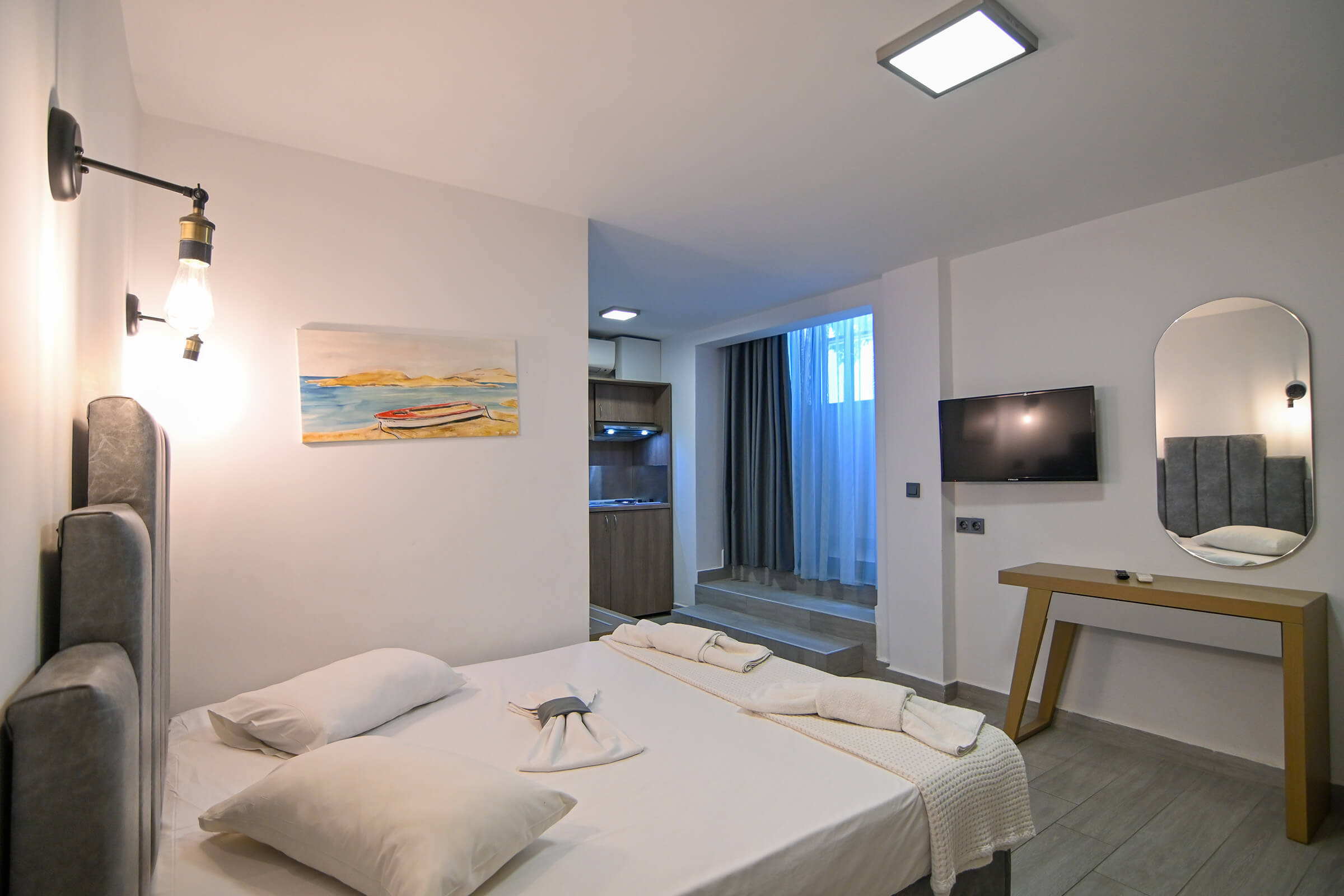 Economy Quadruble Room | Amalia Rooms Sea View | Nea Vrasna