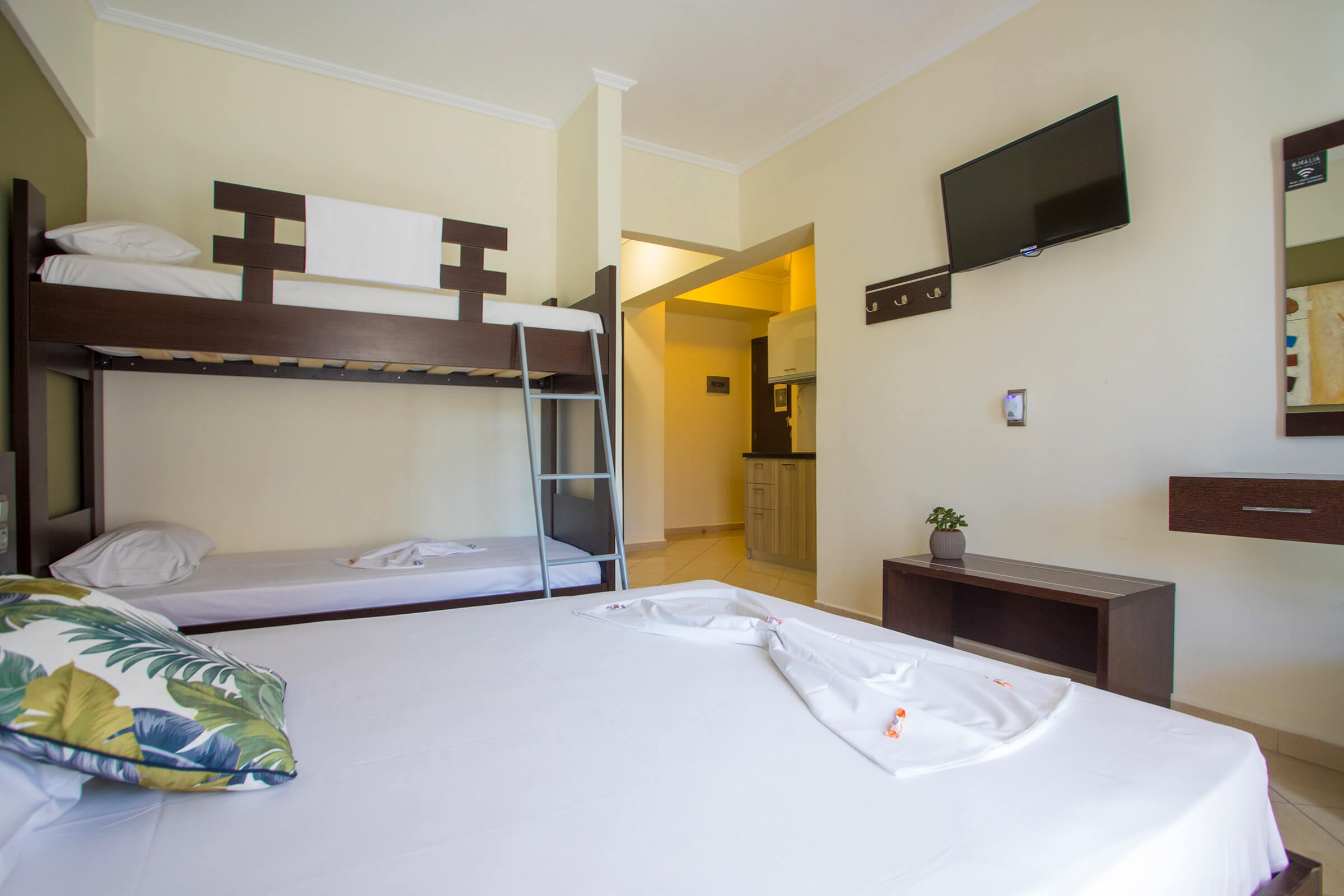 Family Room with Side Sea View | Villa Amalia Sun Beach | Nea Vrasna