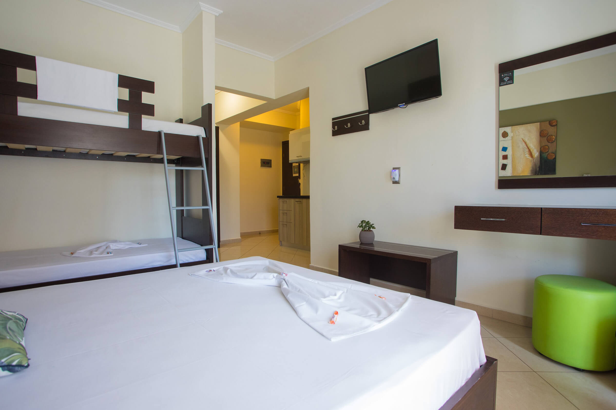 Family Room with Side Sea View | Villa Amalia Sun Beach | Nea Vrasna