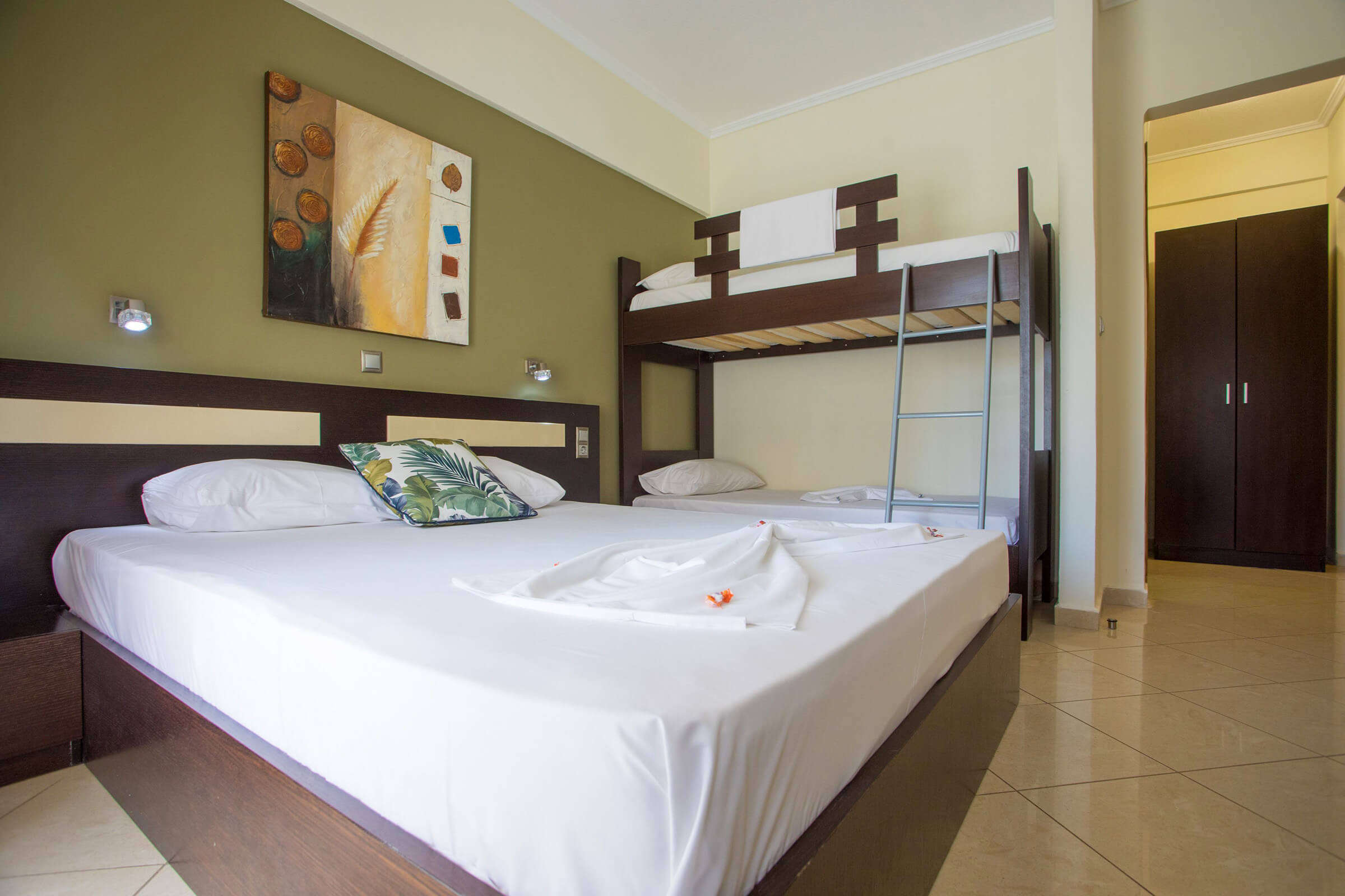 Family Room with Side Sea View | Villa Amalia Sun Beach | Nea Vrasna