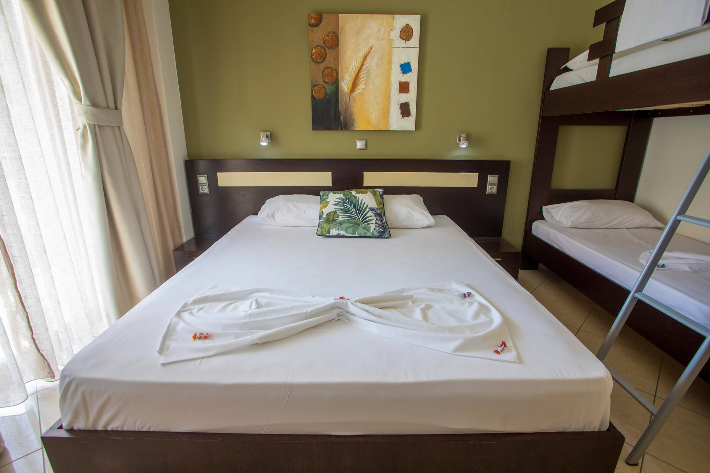 Family Room with Side Sea View | Villa Amalia Sun Beach | Nea Vrasna